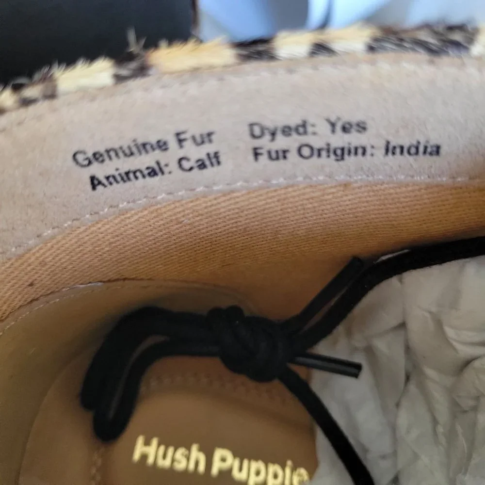 New - HUSH PUPPIES Haircalf Comfort Chukkas Leopard Women | 6.5